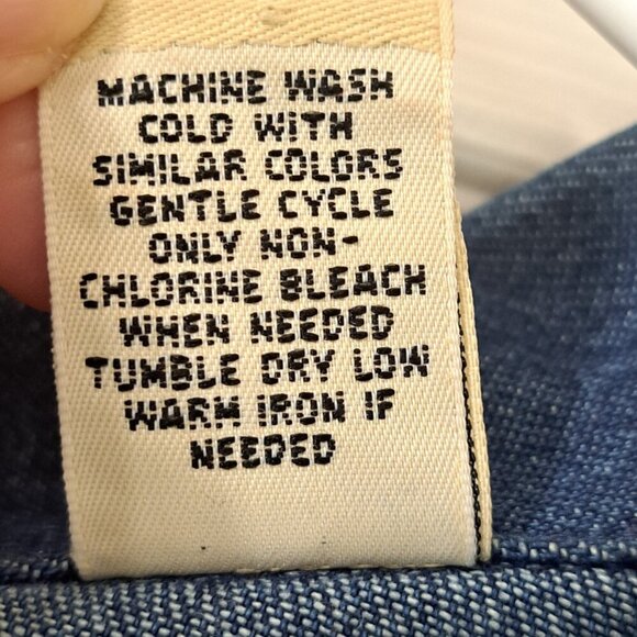 Vintage Bechamel Woman 1X Medium Wash Denim Embroidered Shacket Coastal Grandma - Picture 11 of 11